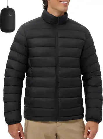 Pioneer Camp Mens Lightweight Packable Puffer Jacket Winter Insulated Puffy Coat Water Repellent Warm Quilted Jackets Travel