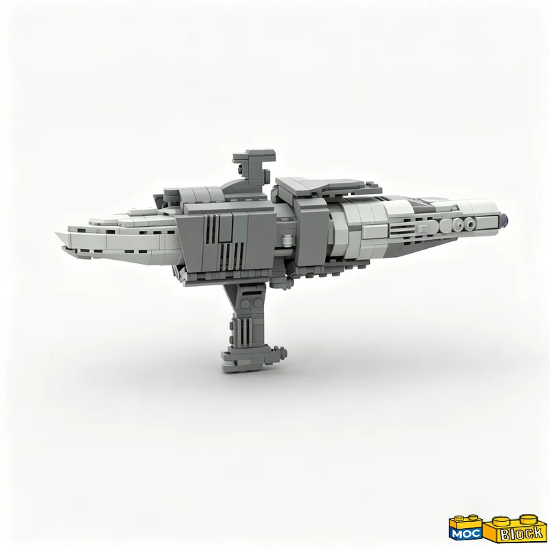 459PCS MC75 Technology Sci Fi Cruiser Vehicle MOC Model Galaxy Exploration Building Blocks DIY Assembly Education Learning Gift