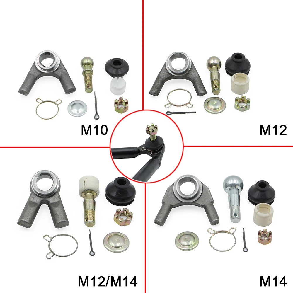 

M10/M12/M14 Swing Arm Ball Joint Kit For Chinese 110cc 125cc 150cc 200cc 250cc ATV Go Kart UTV Buggy Electric Quad Bike Parts