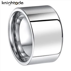 12mm 10mm Width No Wear And Tear Tungsten Carbide Rings Man Wedding Band Simple Jewelry Flat Polished Shiny