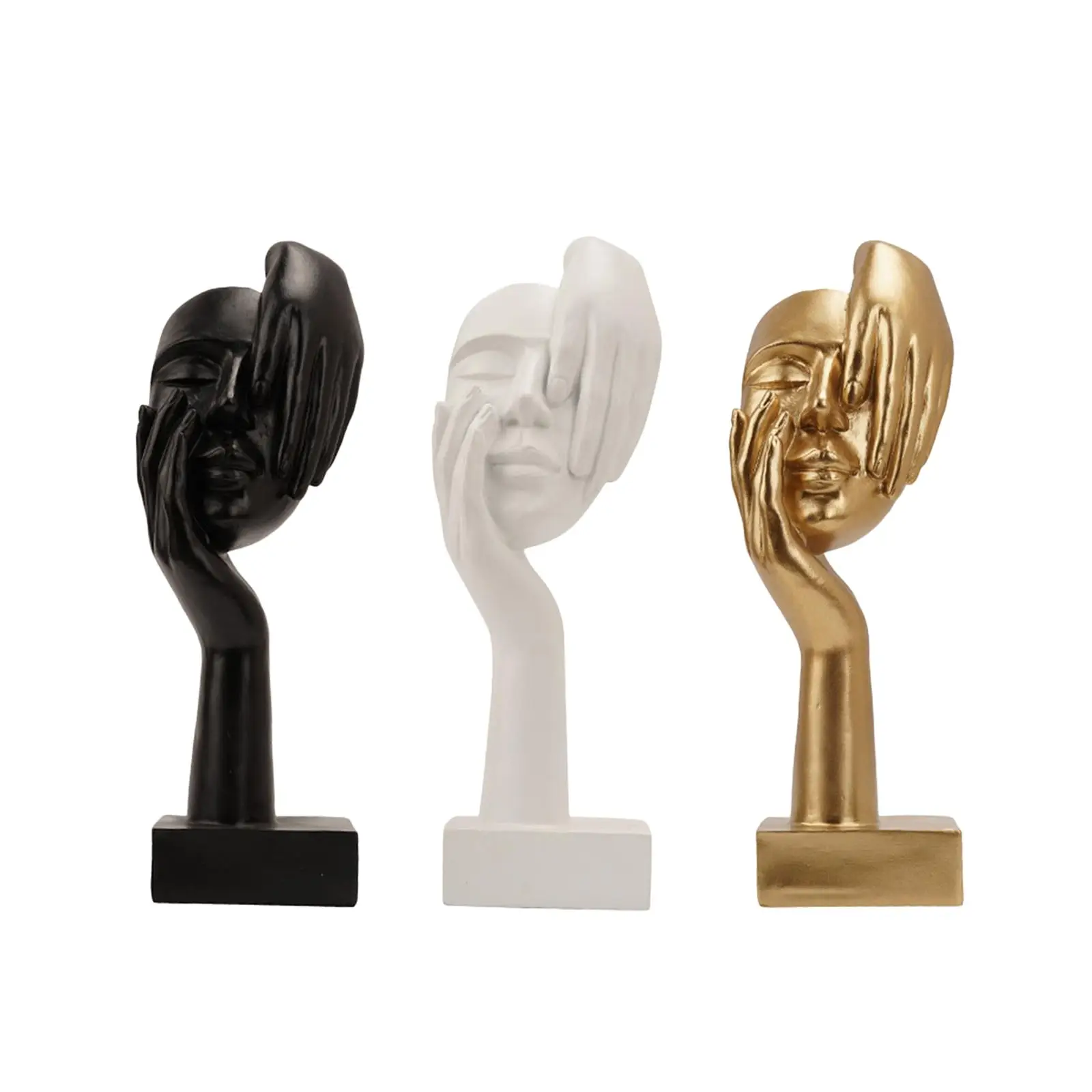 Women Face Art Statue Thinker Statues Abstract Character Thinker Lady Sculpture for Living Room