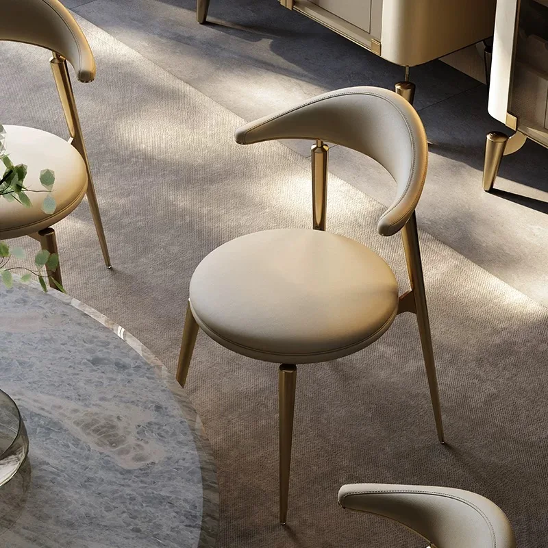 

Restaurant White Dining Chair Upholstered Luxury Modern Design Dining Chair Living Room Kitchen Sillas De Comedor Home Furniture