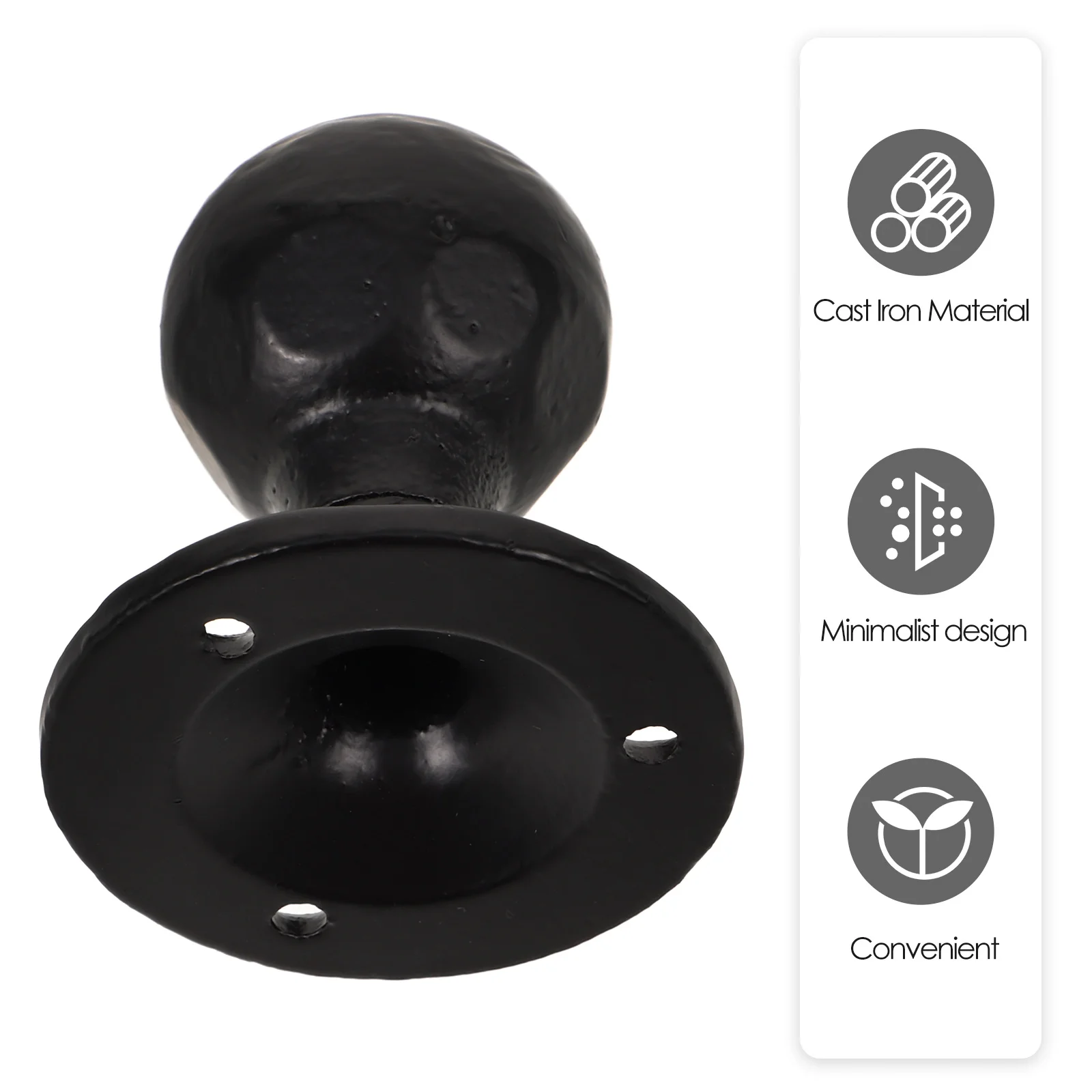

Black Cast Iron Round Ball Pull Handles for Kitchen Bathroom Cabinet Durable Farmhouse Door Knobs Furniture Hardware