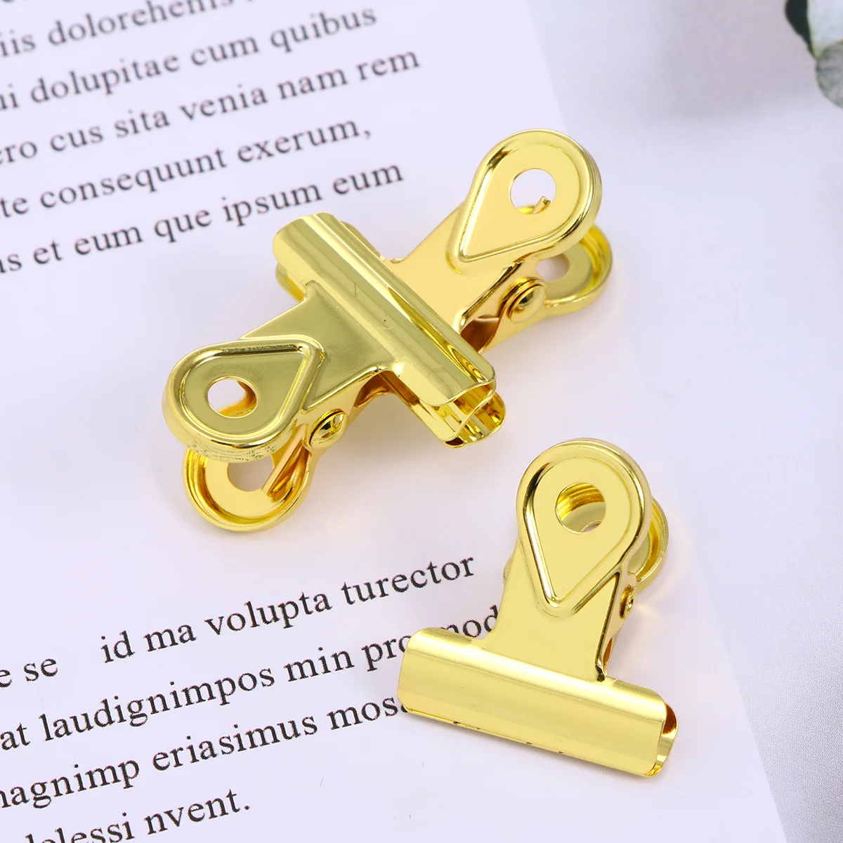 20PCS Metal Hinge Clips Binder Clips Paper Clamp Copper Paper Clips - Black (20MM) copper clip