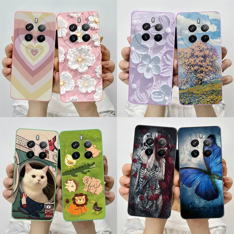 For Realme 12 Pro Plus Pro+ 5G Case Realme12 4G RMX3867 12 Plus 12+ Soft Silicone Shockproof Cover Painted TPU Protective Shell