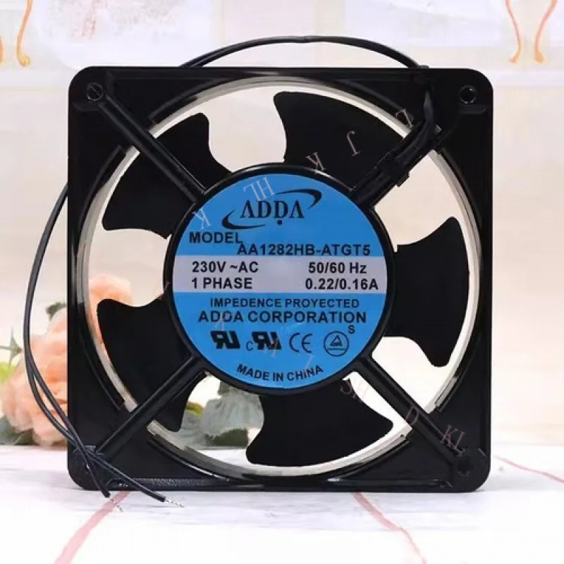 

N FOR ADDA AA1282HB-ATGT5 AC230V 0.22A/0.16A 12038 12CM Metal Cooling Fan