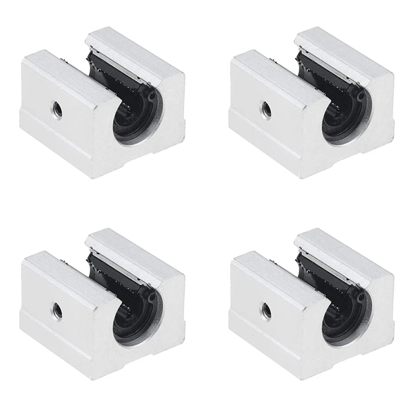 4 Pcs SBR20UU SBR Linear Ball Bearing Slide Block For SBR20 Linear Rail Guide