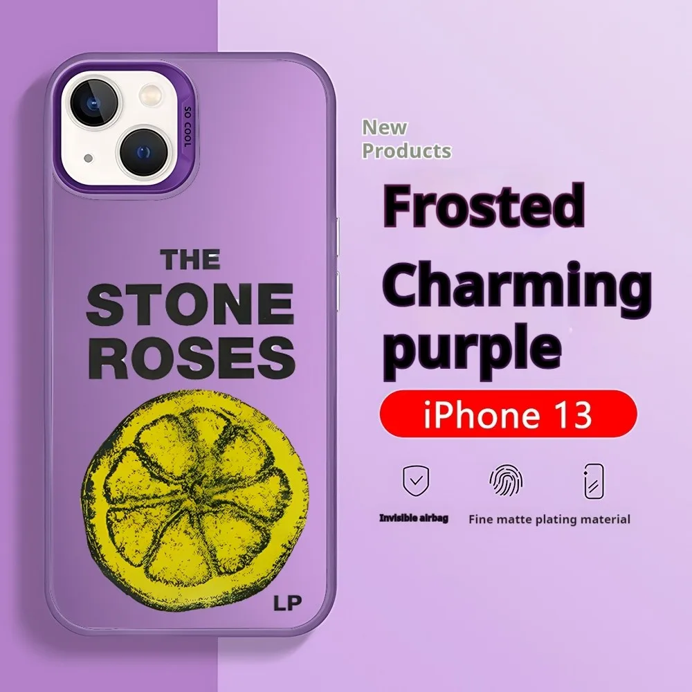 The Stone-R-Roses Phone Case IPhone 16 15 14 13 12 11 Pro Max X XR XSMAX 8 7 Plus Candy Matte Shockproof Back Cover