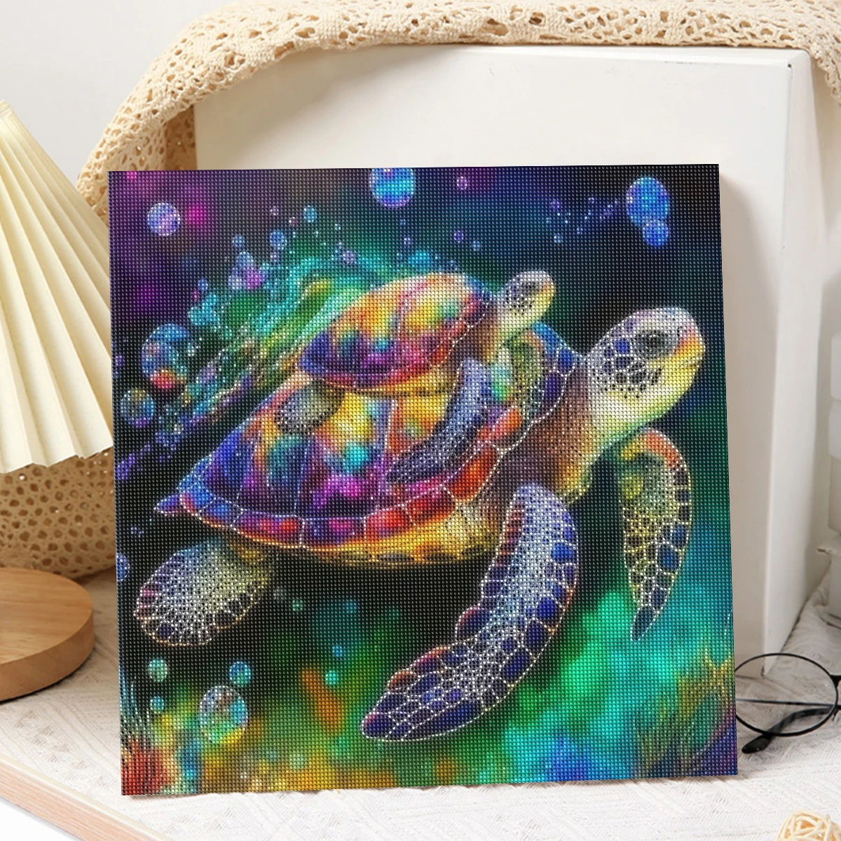 GATYZTORY Diamond Painting Full Square Round Turtle 5D Diamond Embroidery Mosaic Animal Kits Art Home Decoration