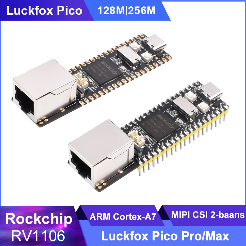 Luckfox Pico Pro e Max Raspberry Pi Pico, Raspberry Pi Pico, Rockchip AI Board, ARM Cortex-A7 128/256, NPU, câmera ISP, melhor que 256