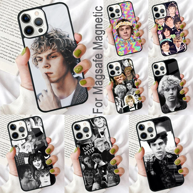 Evan Peters Magnetic Soft Phone Case for iPhone 16 Promax 15 Pro 13 14 Plus 11 12 Mini MagSafe Coque