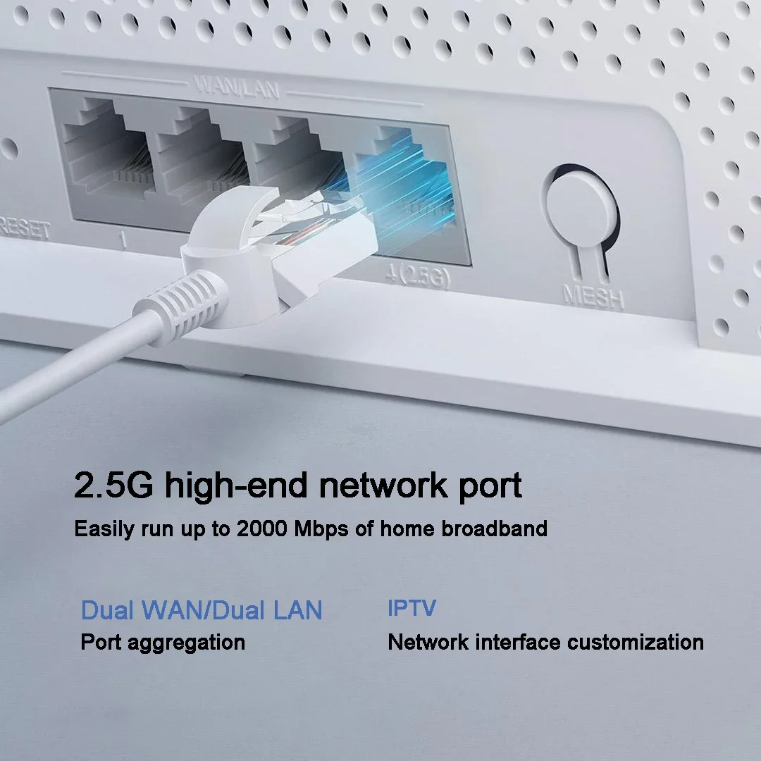Xiaomi BE5000 WiFi 7 Wireless Router Dual Band 2.5G Ethernet Port Support Mesh Networking High Speed Home WiFi Internet Router