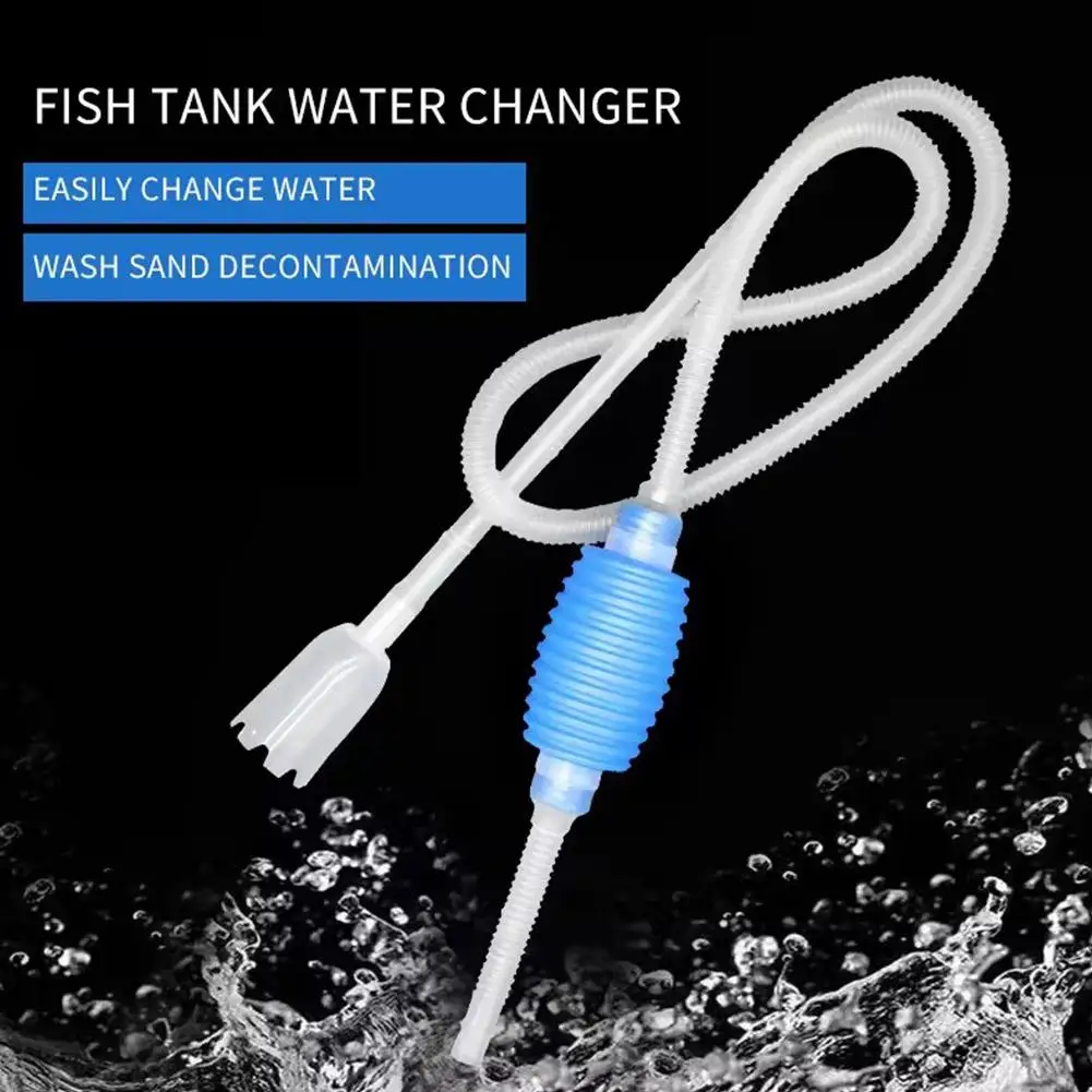 Aquarium Siphon Fish Syphon Vacuum Cleaner Pump Changer Gravel Water Change Acuario Accessories Water Semi-automatic F T5m3