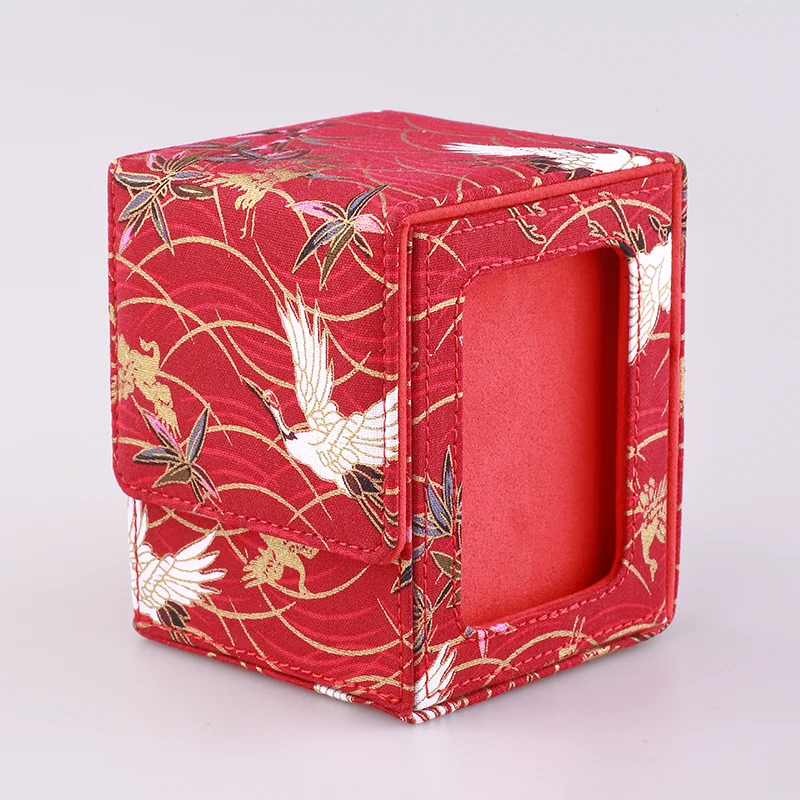 100+ Sammelkarten-Deckbox mit Sichtfenster, Blumenserie, TCG-Spiel, Magnetverschluss, Karten-Organizer, Aufbewahrungsbox, Geschenk