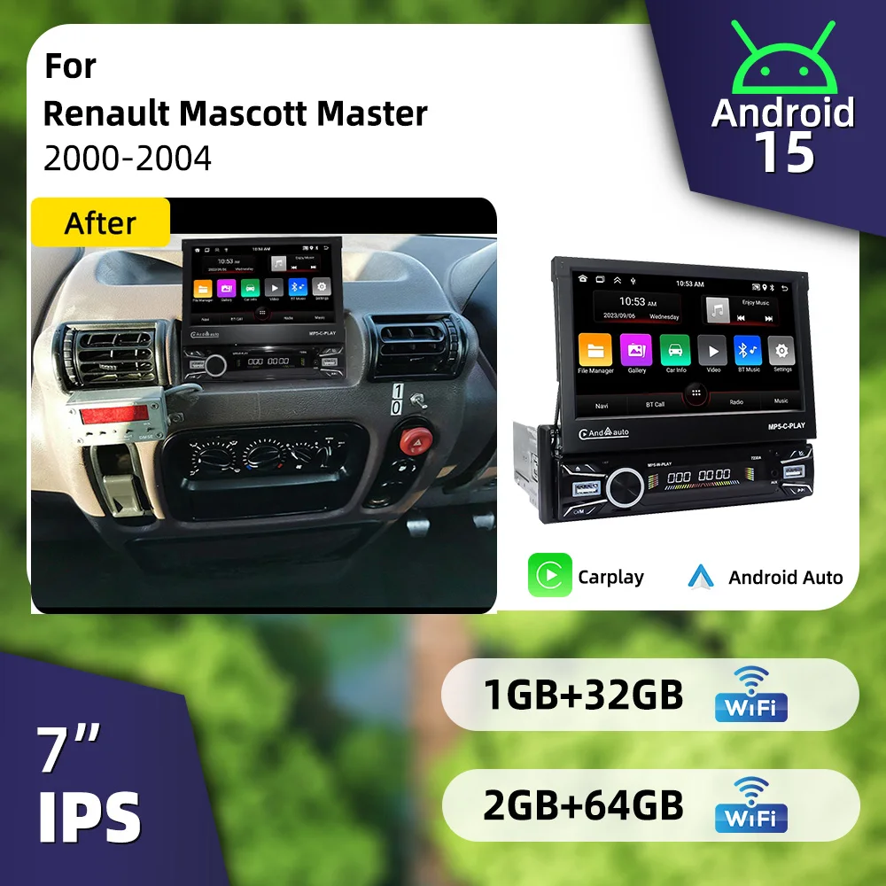 1Din Telescopic Car Stereo 7