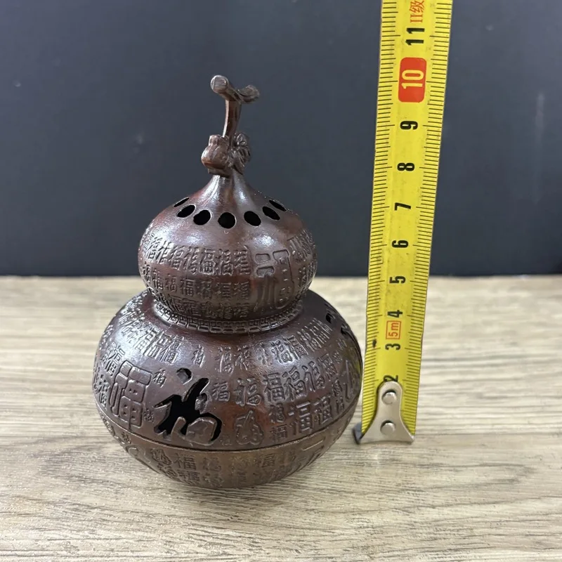Incense Burner Hundred Blessings Gourd Chinese Style Incense Burner Ornament Home Decoration Coil Incense Burner Craft Ornament