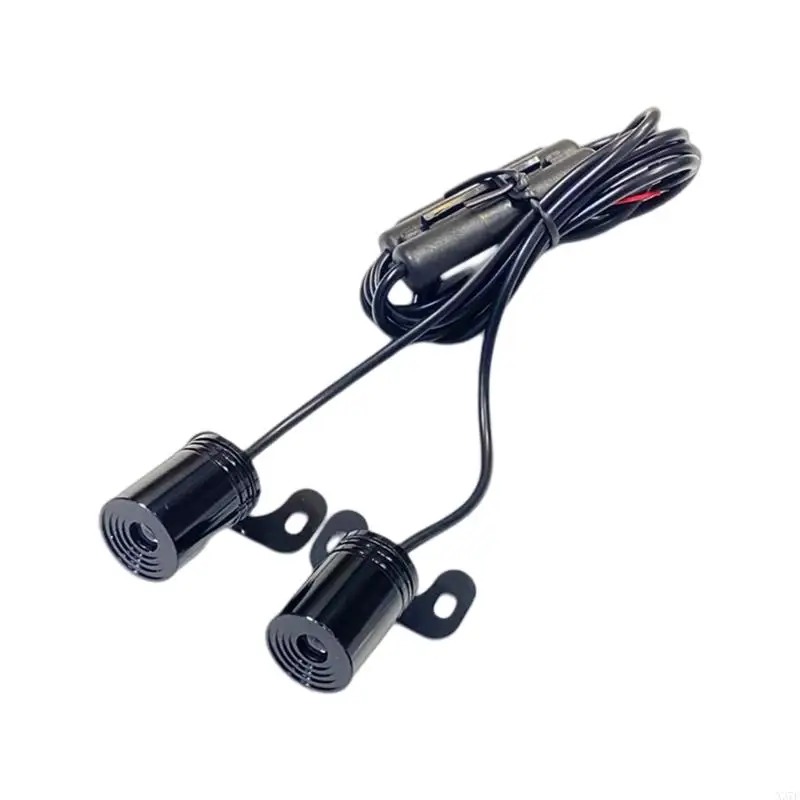 2pcs LED Motorcycle Projection Welcome Lights for Enhanced Nighttime Visibility X37F