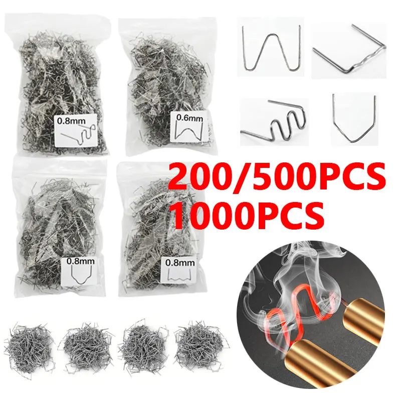 Hot Stapler Staples 200/500/1000PCS Welding Gun Nails Repair Car Bumper Welding Plastic Machine Accessories Parts Tools Kit