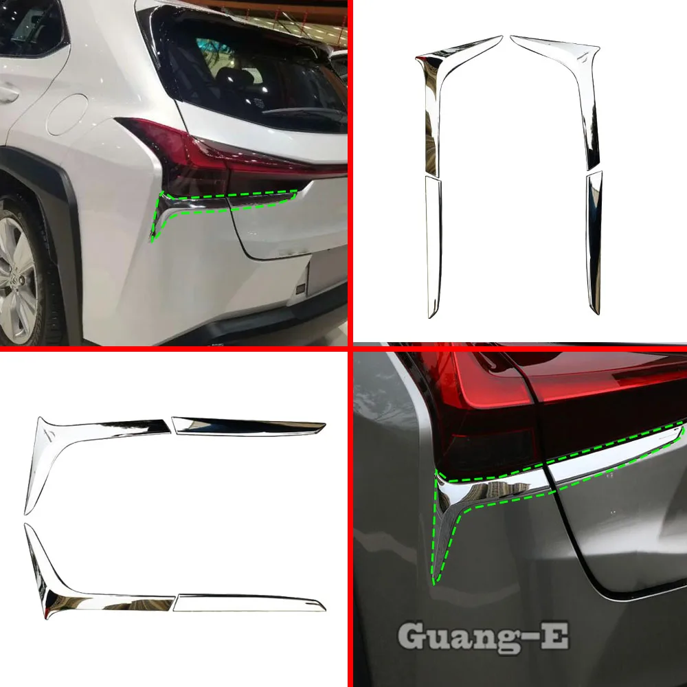 

Car Stickers Rear Tail Light Lamp Detector Frame Eyebrow Cover Trim For Lexus UX200 UX260H UX 200/250H/260H 2019 2020 2021 2022