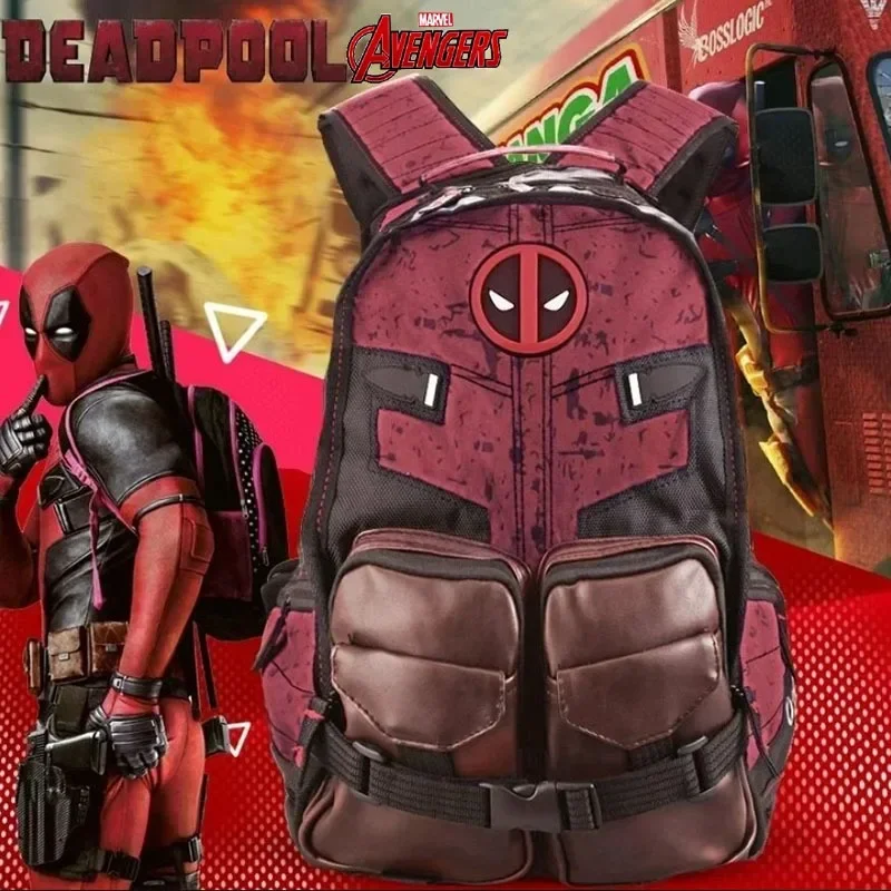 

Marvel Movie Deadpool 3 Backpack Cosplay Props Disney Anime Cartoon Backpack Outdoor Leisure Travel Large Capacity Backpack Gift