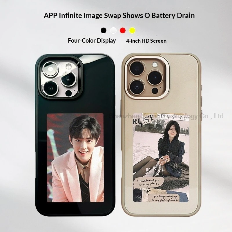 

NFC For 16promax iphone case E-ink screen Image Transmission For Iphone 17 15 14 13 16 Pro Max Magnetic DIY Cases Battery Free