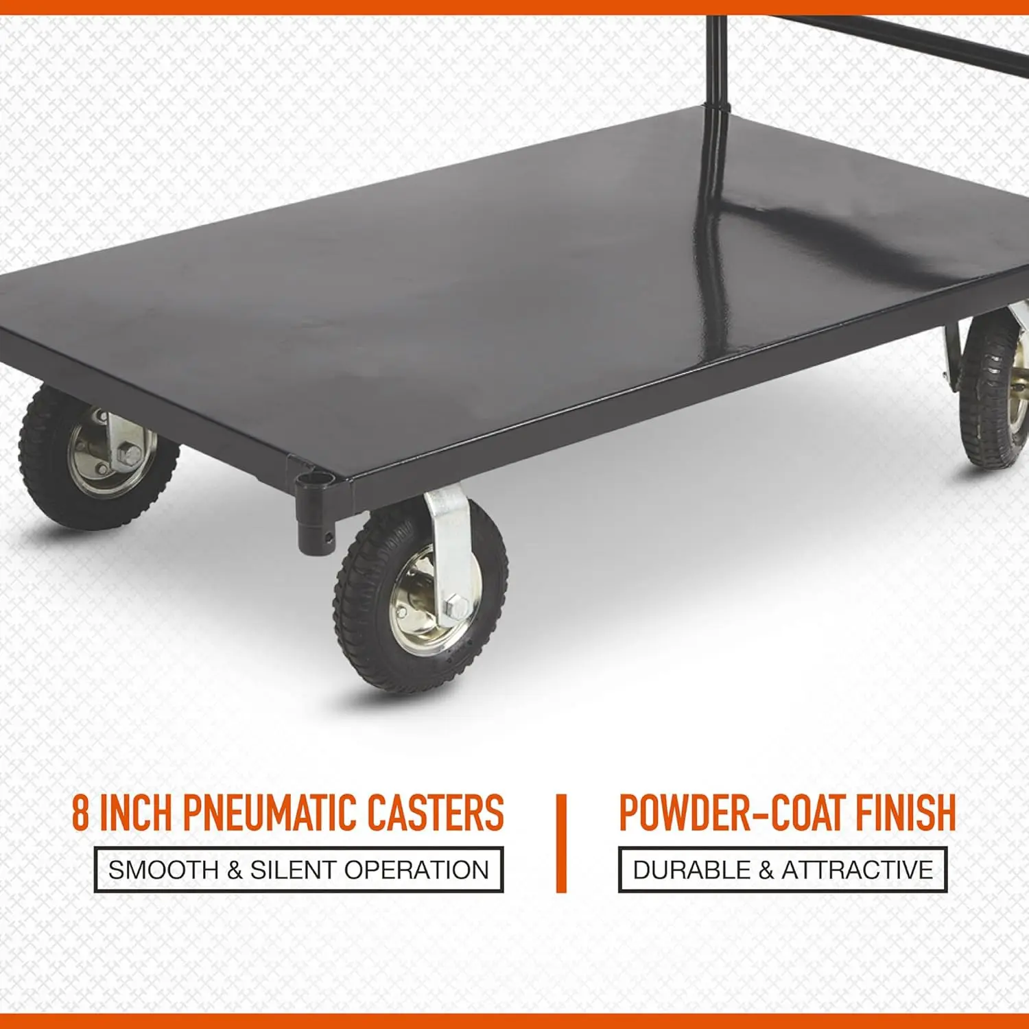 Metal Platform Cart - 1000-Lb. Capacity, 48In.L X 24In.W, 8In. Casters