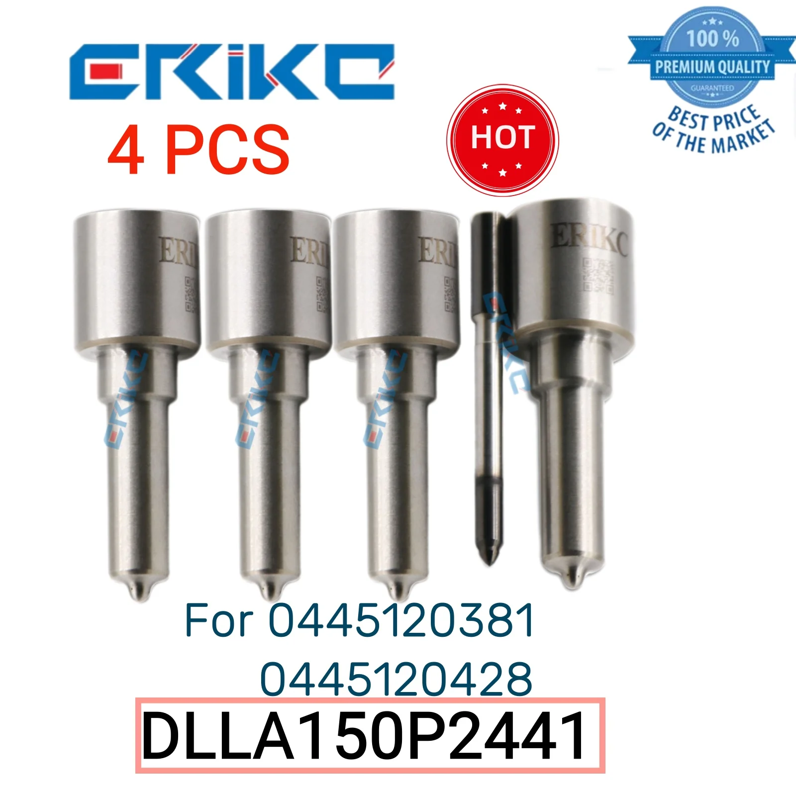 4 PCS DLLA150P2441 Oil Injector Nozzle 0 433 172 441 DLLA 150 P 2441 Dispenser Nozzle DLLA 150P2441 for 0445120381 428