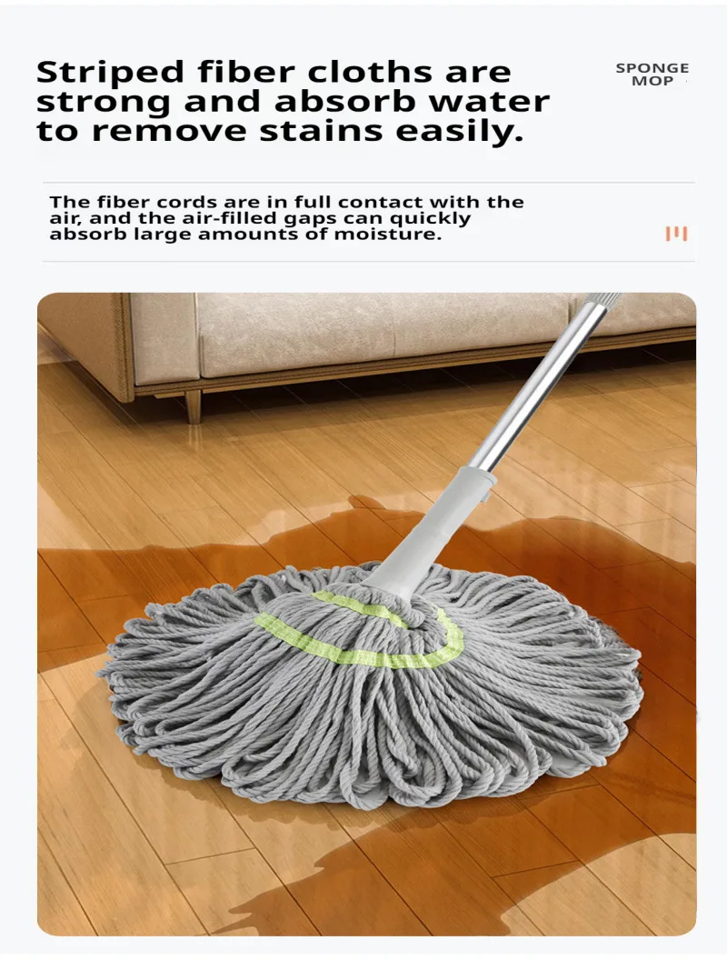 Hand washfree multifunctional home mop good things for home life mop lazy mop Rotary Mop Rod Universal Hand-free