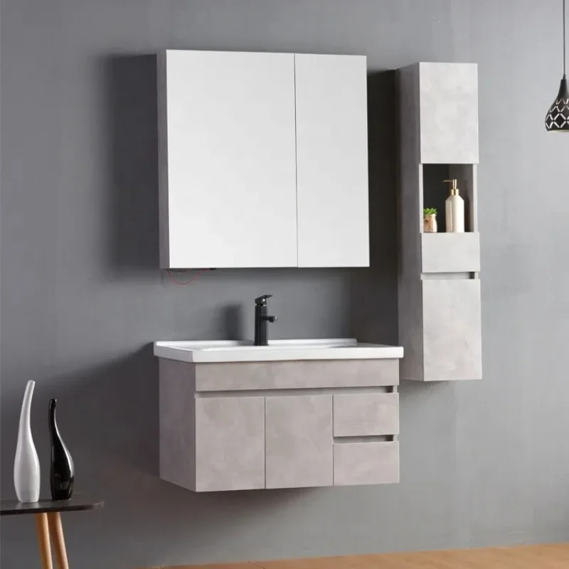 

Современный настенный набор шкафов для ванной комнаты с одной раковиной для спальни, склада, больничной мастерской или использования в квартире