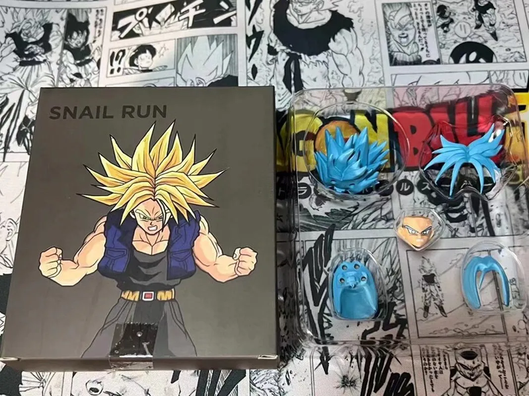 Shf Dragon Ball Z Super Saiyan Trunks Gohan Fusion Multi Color Replacement Head Sculpt Hand Parts Action Figure Accessory Set view 2