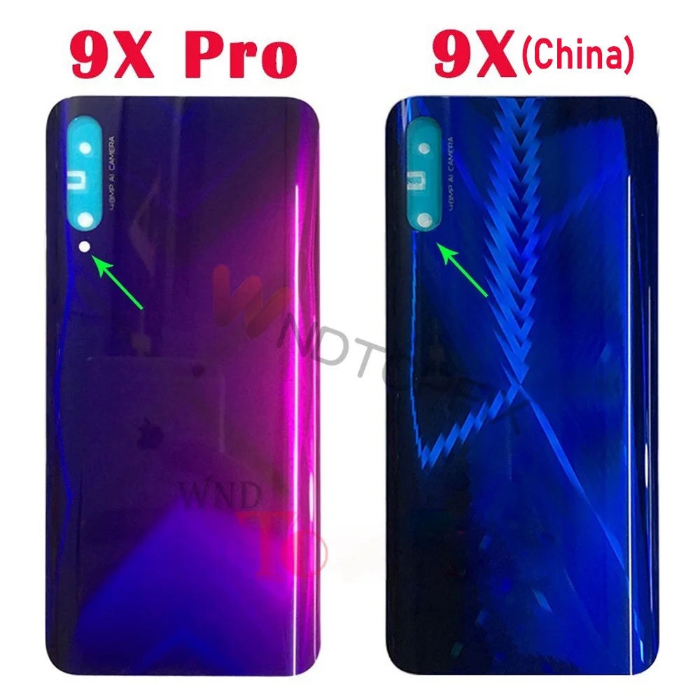 Tylna szyba do Huawei Honor 9x (Chiny) Pokrywa baterii Drzwi Tylna szklana obudowa Obudowa Wymień część 9XPro Dla Honor 9X Pro Tylna pokrywa