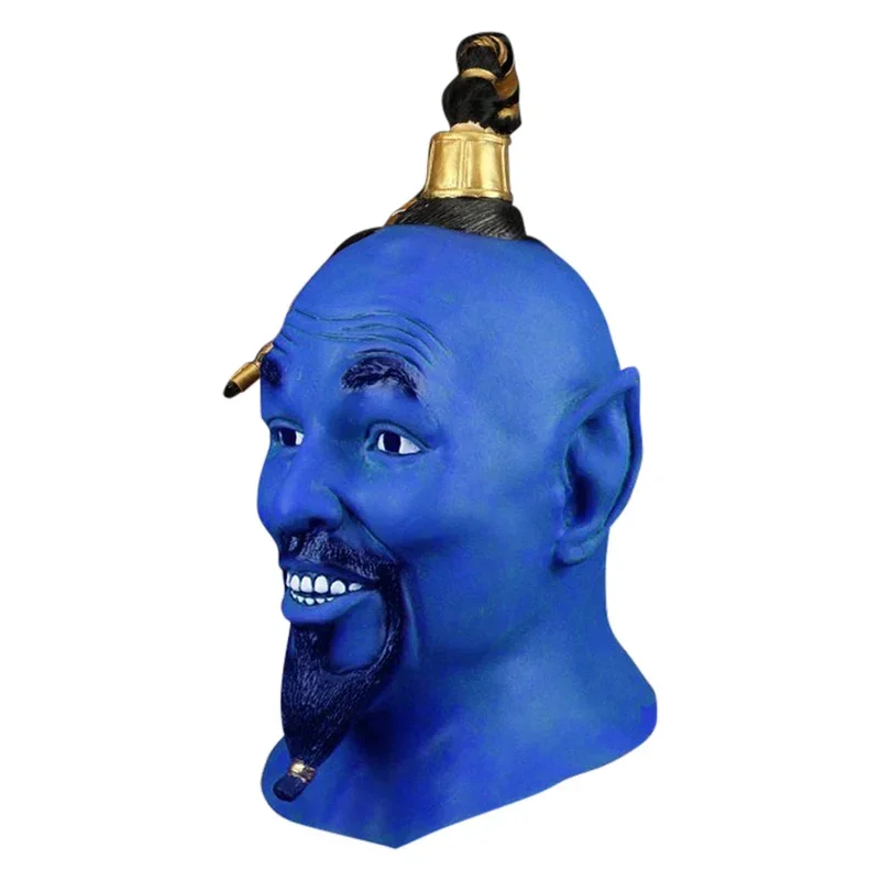 Magic Lamp Genie Headwear Mask Cartoon Male Cosplay Costume Accessories Men Adult Helmet For Halloween Party Role Play Pr CMM221