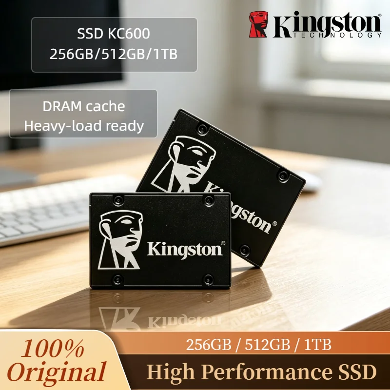 Kingston KC600 SATA3 SSD 2TB 2 5 Inch Solid State Drive HDD Replacement For PC Desktop Laptop Pro Speed Ultra Core New Max