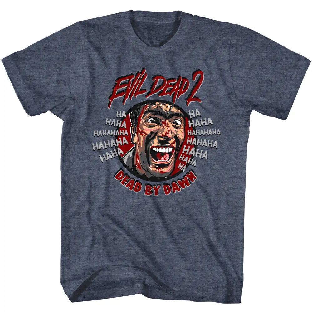 Evil Dead 2 Crazy Laugh Men's T Shirt Maniacal Ash Finally Snaps Zombie Horror