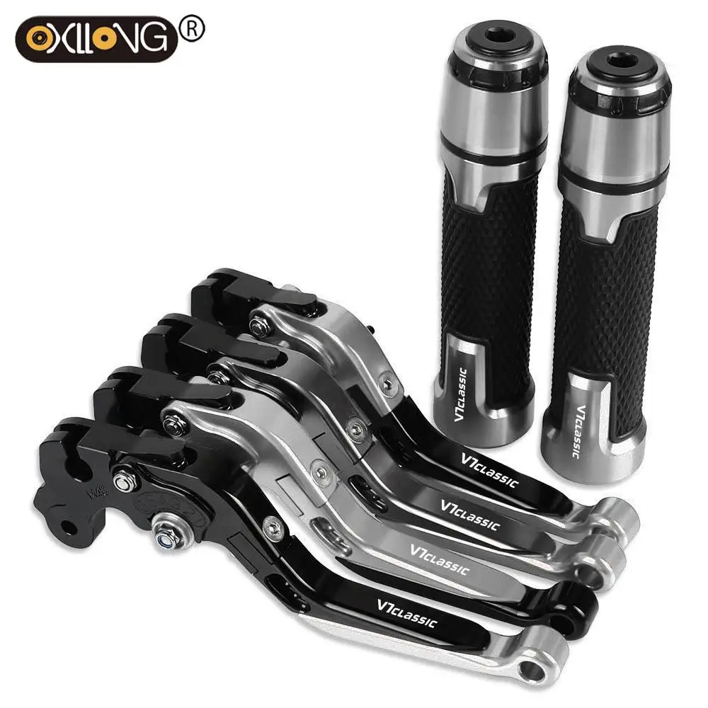 

Motorcycle Brakes Tie Rod Brake Clutch Levers Handlebar Hand Grips ends FOR MOTO GUZZI V7Classic 2008 2009 2010 2011 2012-2016