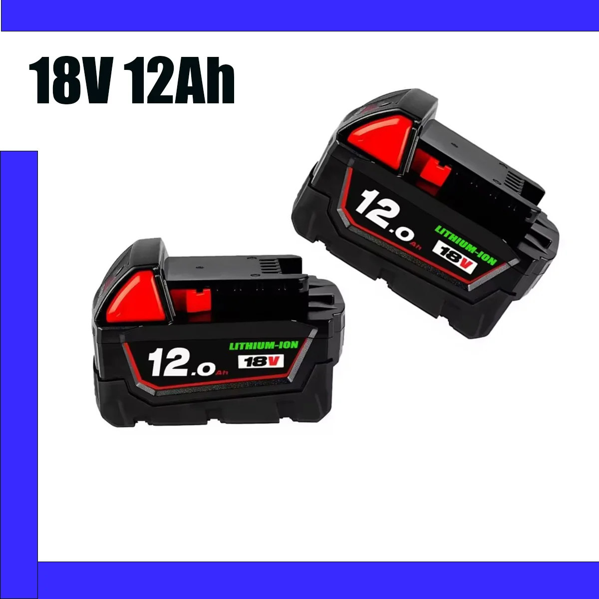 NOVÁ 18V 12000mAh Náhradní lithiová baterie pro Milwaukee M18 48-11-1850 48-11-1860 48-11-1840 48-11-1828 48-11-1820 - náhled 4