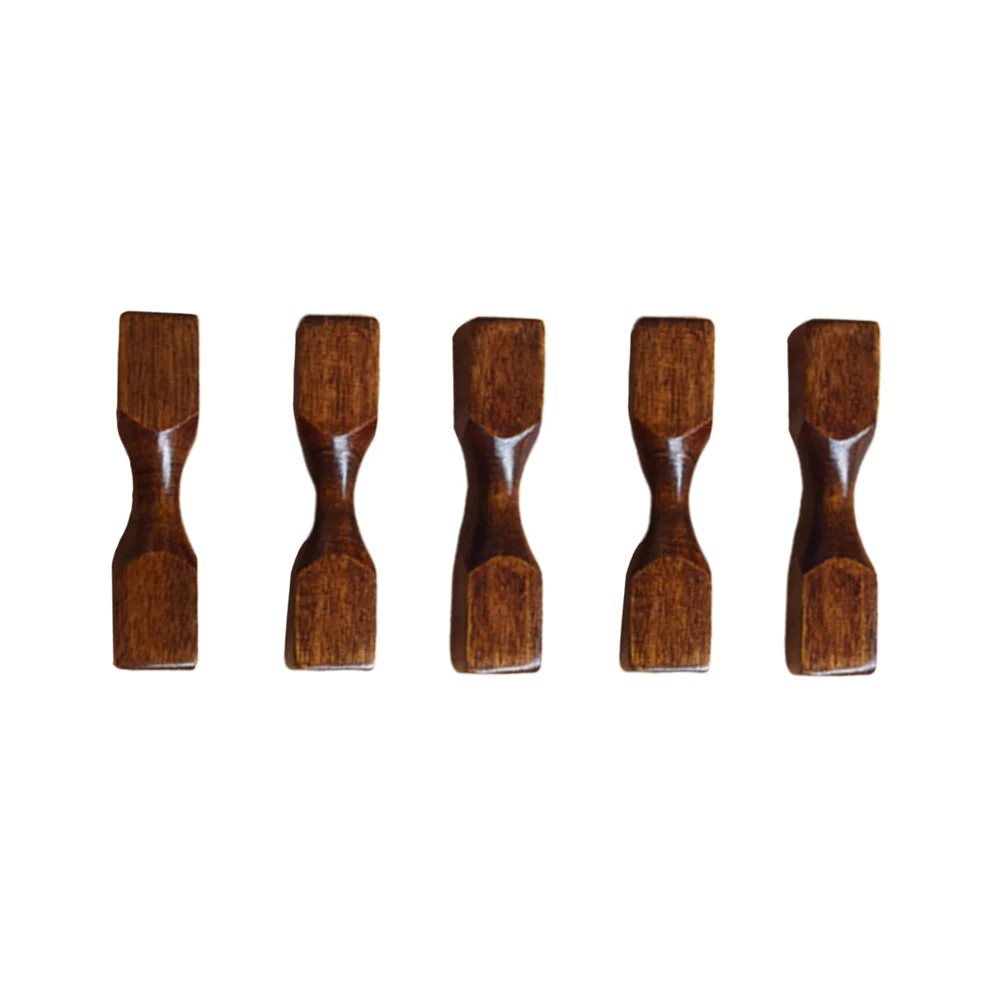 

5 Pcs Dumbbell Shaped Chopstick Stand Holder Creative Wooden Rest Rack Dining Table utensil organizer premium material long term