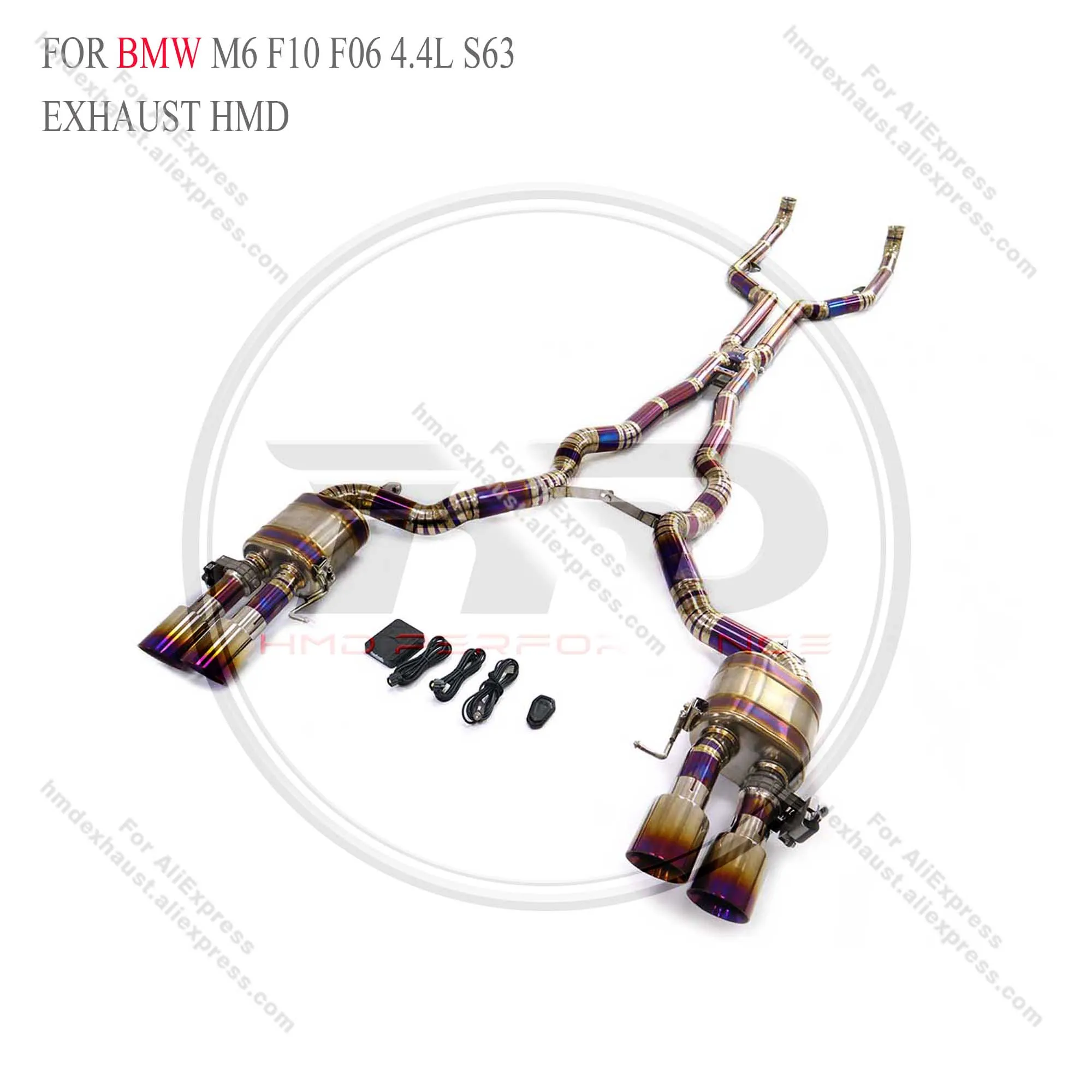 HMD Titanium Exhaust  Catback System Performance  for BMW M6 F10 F06 4.4L S63  Engine Muffler With Valve