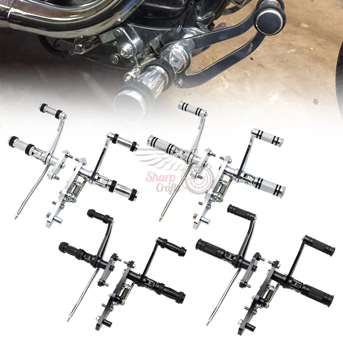 Motorradzubehör Vorwärtssteuerung mit Vorderradbremshebel-Verbindungssatz für KAWASAKI Vulcan VN800 VN800 VN800A 1995–2006