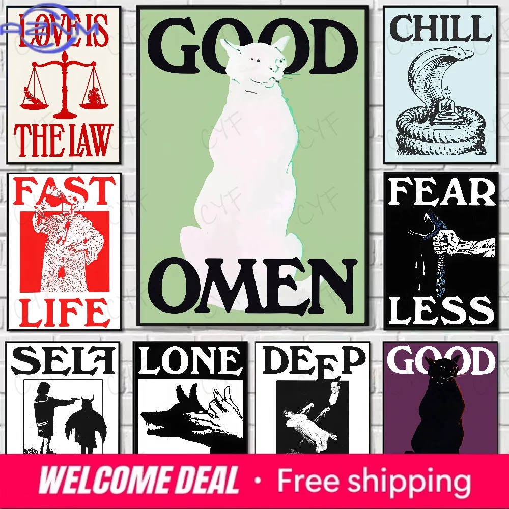 

AZNM Retro Retro Movie Poster Art Print For Home Wall Decoration Living Room Bedroom Modern Abstract Artwork For Interior Design