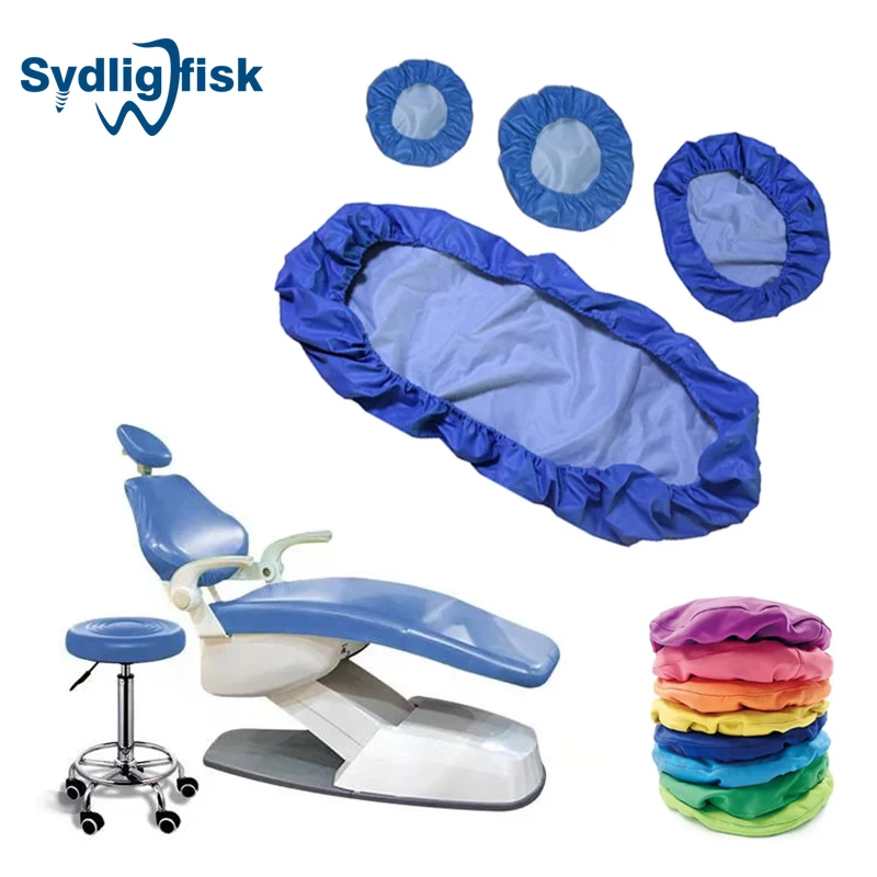 1 Set Dental Chair Cover Unit PU Leather Seat Elastic Waterproof Protective Protector Dentist Equipment Dentista Dentistry lab