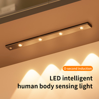 Human body sensing LED light Intelligent wireless charging light Self-adhesive kitchen wardrobe wine cabinet free installation