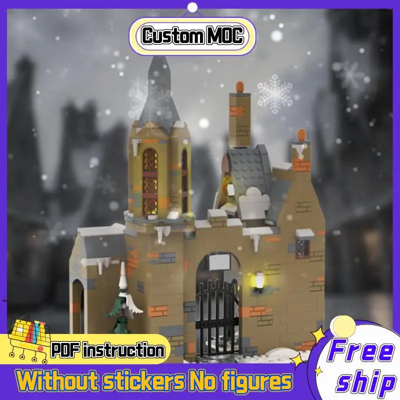 NEW 814pcs magic movie Harrying  MOC Hogsmeeda shop South Entrance Model DIY creative ideas Toy Assembly Puzzle Birthday Gift