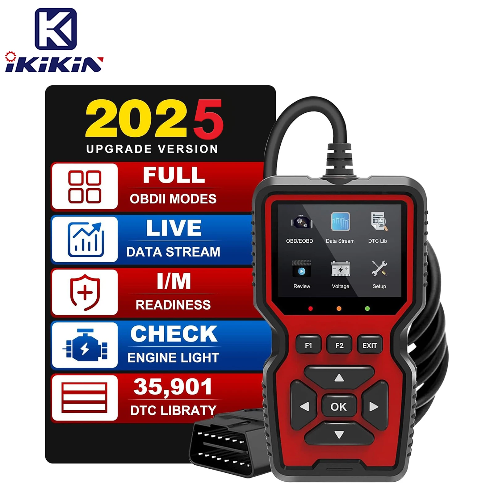 

OBDII Professional V519 OBD2 сканер 12 В инструмент для считывания диагностических кодов