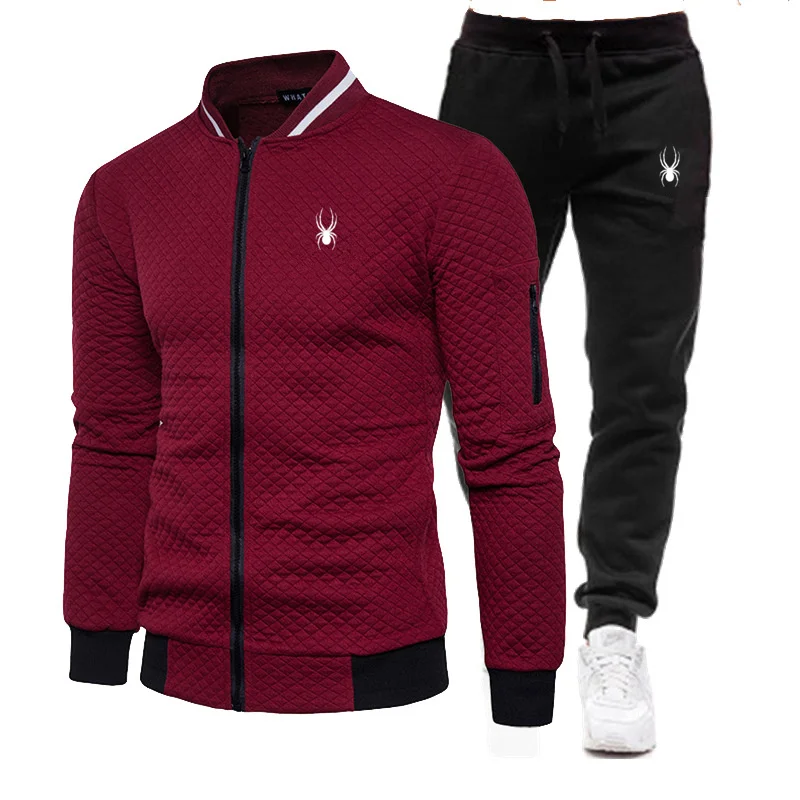 Fashion Men Tracksuits Sweatshirts Suit Spring Autumn Men Casual Sweater and Sweatpants Two Piece Set Plus Size Men\'s Clothing