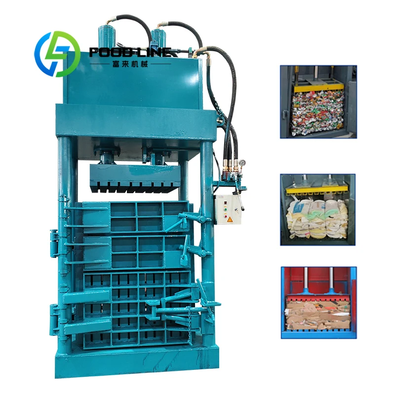 Space Saving Vertical Hydraulic Baling Machine Vertical Layout Small Occupied Area For Narrow Workshop And Limited Site