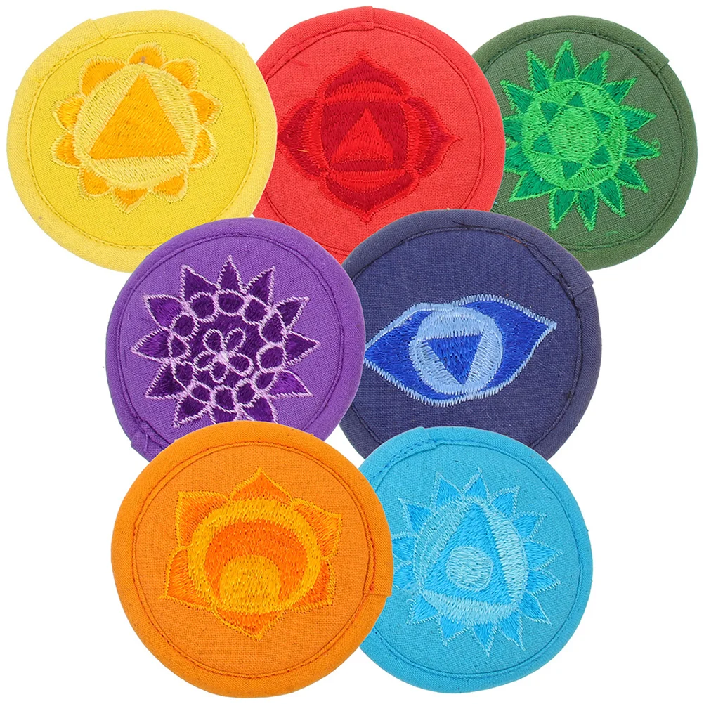 

7 Pcs Bowl Bottom Mat Buddha Sound Cushion Pad Singing Holder for Tibetan Set Pillow Prayer Polyester Instruments