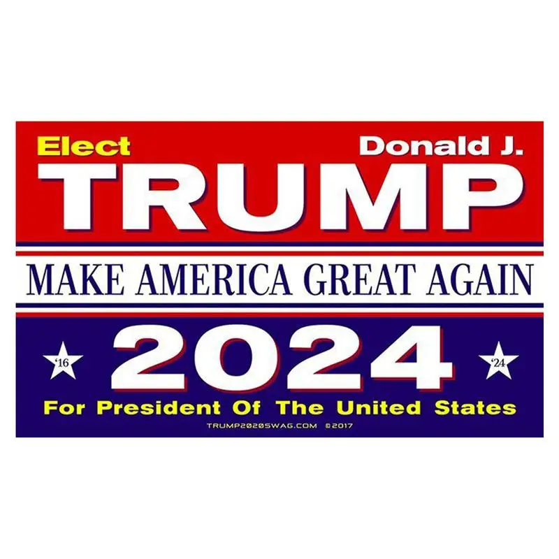 

1pcs 2024 Trump Sticker Make America Great Again Vinyl Funny Bumper Sticker Presidential Election For Car Door Window Decor