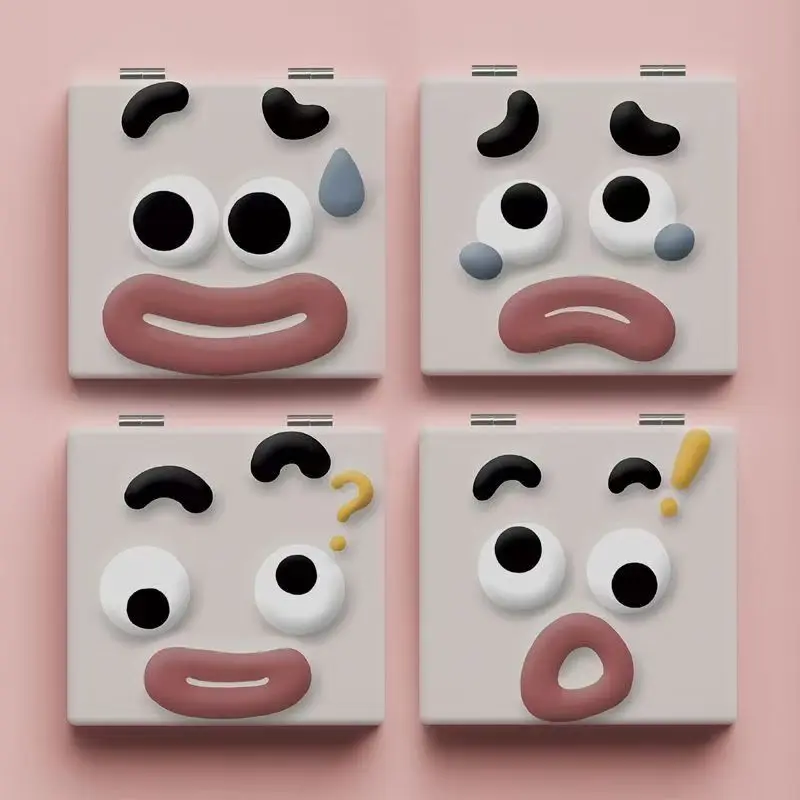 emoticon-mini-dobravel-portatil-dupla-face-flip-up-espelho-de-maquiagem-do-plutonio-normal-e-ampliacao-pente-succao-magnetica