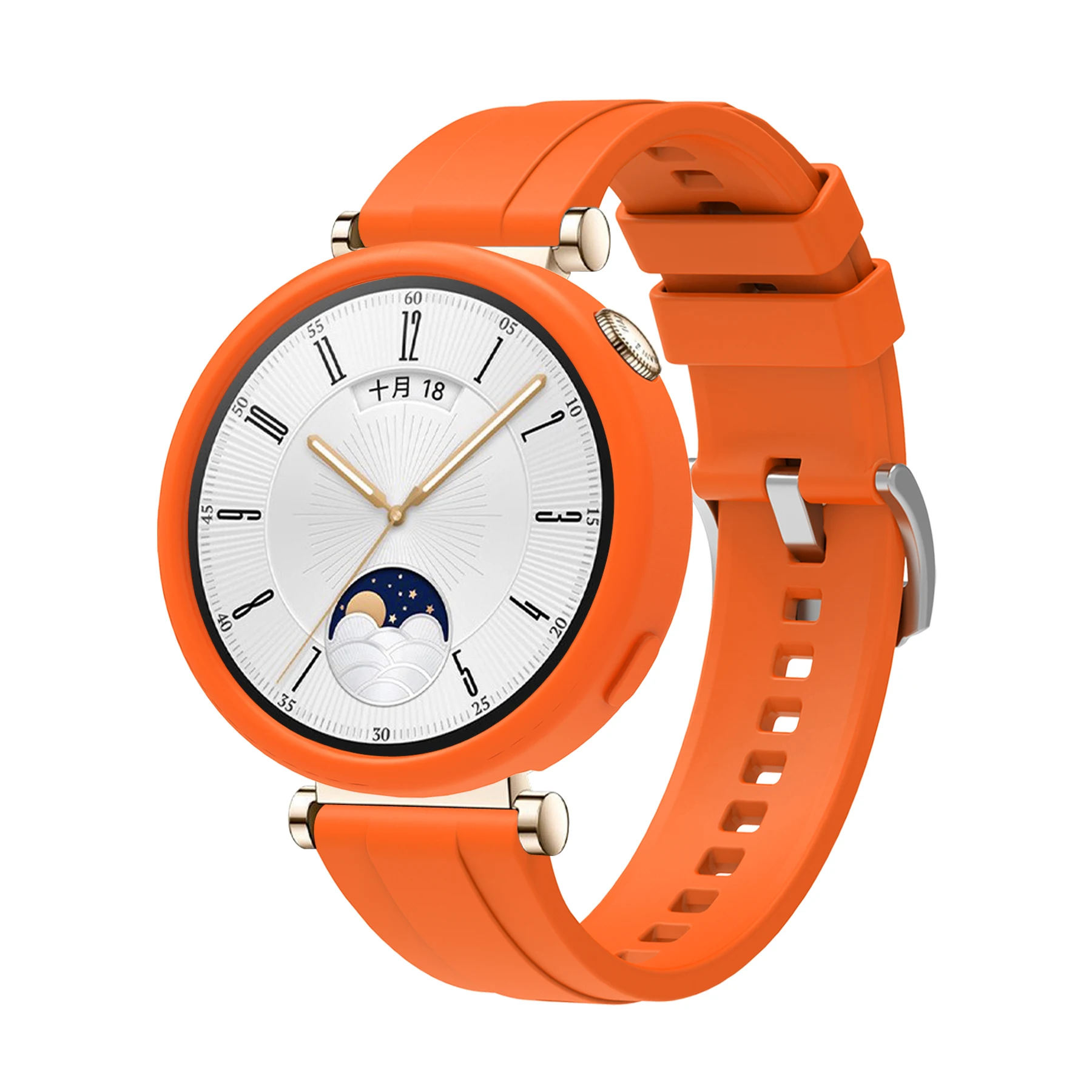 Silicone Protective Case + Strap For Huawei Watch GT4 41mm Smart Watch Band